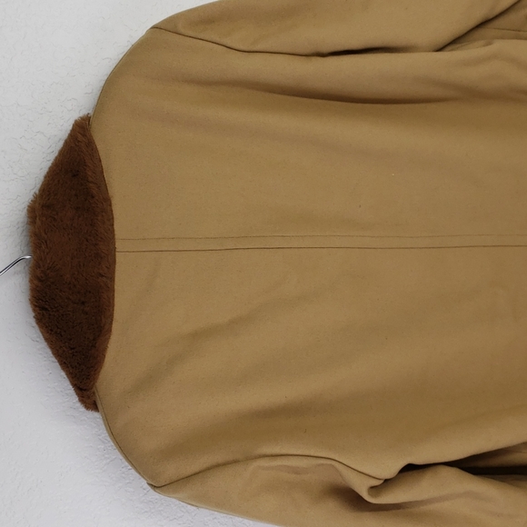 Vintage Pendleton beige tan wool pea coat with quilted liner size Xlarge - Picture 7 of 13